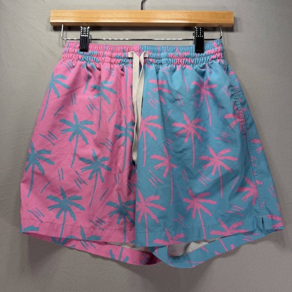 Chubbies Swim Trunks Mens Small Prince of Prints Lifeguard Beach 5.5" Pink Blue